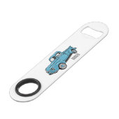 Klassieke illustratie van de cartoon van de bestel speed flessenopener (Voorkant Gekanteld)