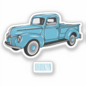 Klassieke illustratie van de cartoon van de bestel sticker (Voorkant)