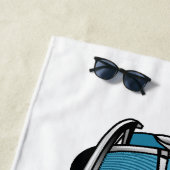 Klassieke illustratie van de cartoon van de bestel strandlaken (In situ)