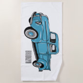 Klassieke illustratie van de cartoon van de bestel strandlaken (Voorkant)