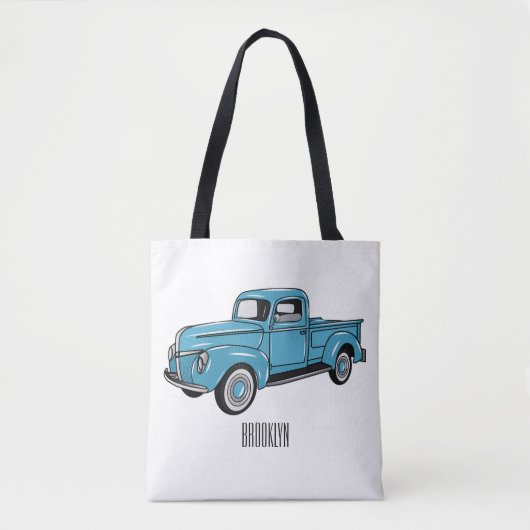 Klassieke illustratie van de cartoon van de bestel tote bag (Voorkant)