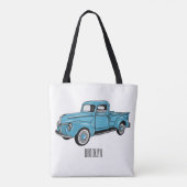 Klassieke illustratie van de cartoon van de bestel tote bag (Achterkant)