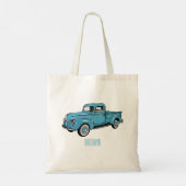 Klassieke illustratie van de cartoon van de bestel tote bag (Achterkant)