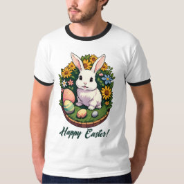 Klassieke illustratie van Paashaas. Prettig Pasen! T-shirt