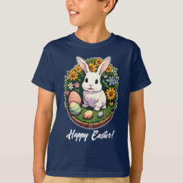 Klassieke illustratie van paashaas. Prettig Pasen! T-shirt