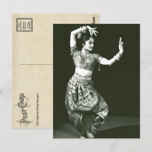  Klassieke Indische danser Briefkaart (Voorkant / Achterkant)