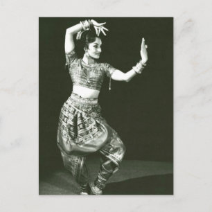 Klassieke Indische danser Briefkaart