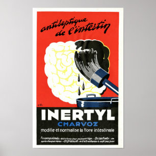 Klassieke Inertyl Charvoz Franse medische poster k