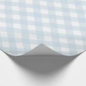 Klassieke ingecheckte Gingham white baby blue Pset Cadeaupapier (Hoek)