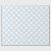 Klassieke ingecheckte Gingham white baby blue Pset Cadeaupapier (Vlak)