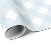 Klassieke ingecheckte Gingham white baby blue Pset Cadeaupapier (Rol Hoek)