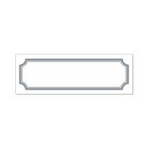 Klassieke ingesloten rand leeg etiket stempel