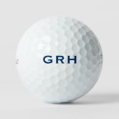 Klassieke Initialen Monogram Golf Balls Golfballen (Voorkant)