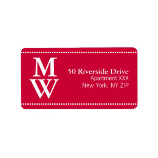 Klassieke Initialen Stijlvolle Adresetiketten (aan Etiket