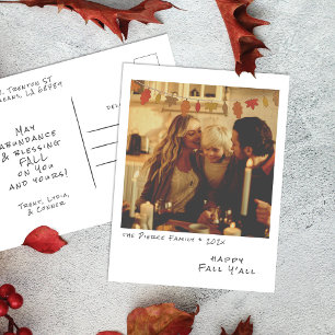 Klassieke Instant Foto - Herfstbladeren Krans Herf Feestdagenkaart