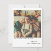 Klassieke Instant Foto - Herfstbladeren Slinger Feestdagenkaart (Voorkant)