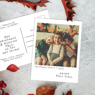 Klassieke Instant Foto - Herfstbladeren Slinger Feestdagenkaart