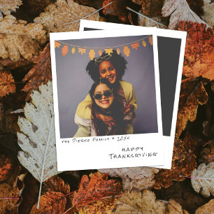 Klassieke Instant Foto - Herfstbladeren Slinger He Feestdagenkaart
