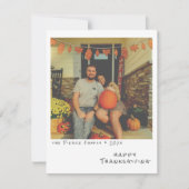 Klassieke Instant Foto - Nagebootste Foliebladeren Feestdagenkaart (Voorkant)