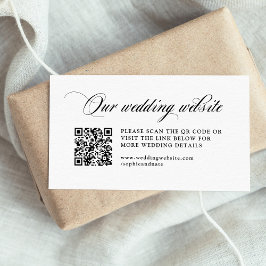 Klassieke Italiaanse elegantie | Trouwwebsite QR-c Informatiekaartje