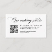 Klassieke Italiaanse elegantie | Trouwwebsite QR-c Informatiekaartje (Voorkant)