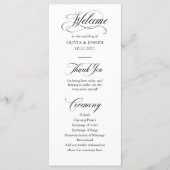 Klassieke Italiaanse elegantie zwart en wit | Brui Programmakaart (Voorkant)