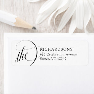 Klassieke Italiaanse elegantie   Zwart-Wit Etiket