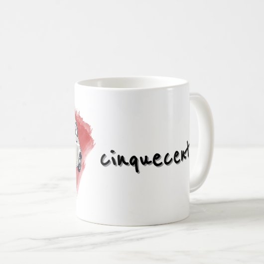 Klassieke Italiaanse Fiat 500 Koffiemok (Voorkant rechts)