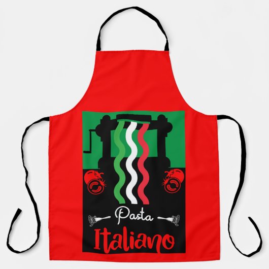 Klassieke Italiaanse Pasta Keuken Gift Schort (Voorkant)