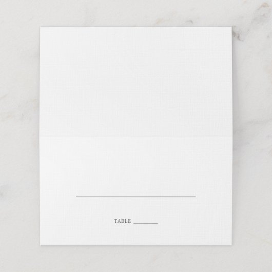 Klassieke Ivoor Bruiloft Plaatskaartje (Buitenkant ongevouwen)