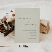 Klassieke ivoor Elegant Calligraphy Wedding