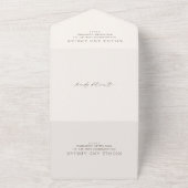 Klassieke ivoor elegante bruiloft all in one uitnodiging (Buitenkant)