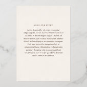 Klassieke ivoor elegante bruiloft folie uitnodiging (Achterkant)