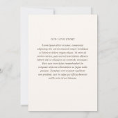 Klassieke ivoor elegante bruiloft kaart (Achterkant)