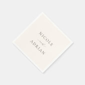 Klassieke ivoor elegante bruiloft servet (Hoek)