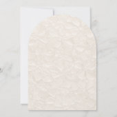 Klassieke Ivoor Goud Monogram Bloemen Huwelijk Kaart (Achterkant)