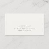 Klassieke Ivory Gray Monogram Floral Foto Crest Visitekaartje (Achterkant)