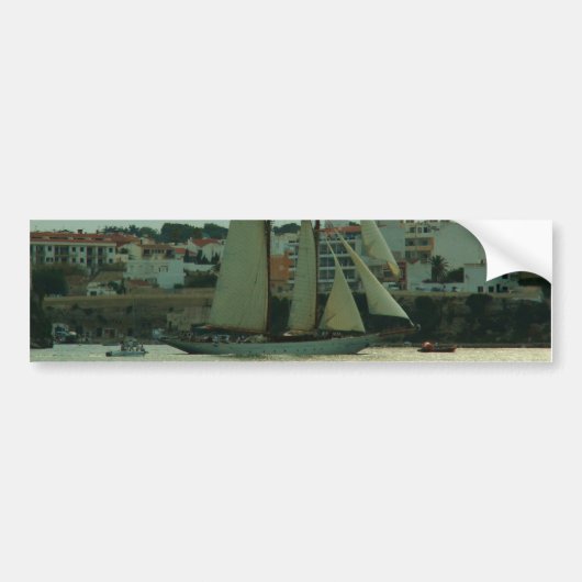 Klassieke jacht bumpersticker (Voorkant)