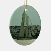 Klassieke jacht keramisch ornament (Rechts)