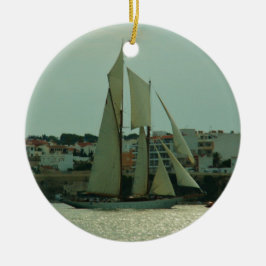 Klassieke jacht keramisch ornament