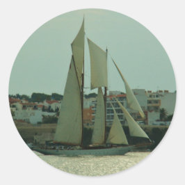 Klassieke jacht ronde sticker