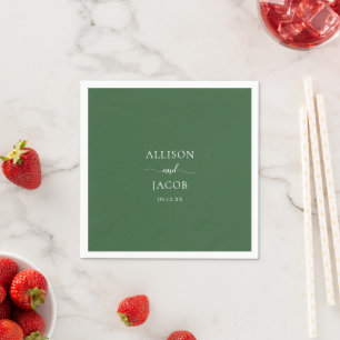 Klassieke jachtgroene servetten voor de bruiloft