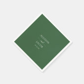 Klassieke jachtgroene servetten voor de bruiloft (Hoek)