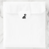Klassieke Jachthond Teckel Tekening Kopie Hart Sticker (Tas)