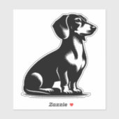 Klassieke Jachthond Teckel Tekening Kopie Sticker (Vel)