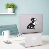 Klassieke Jachthond Teckel Tekening Kopie Sticker (Laptop op bureau)