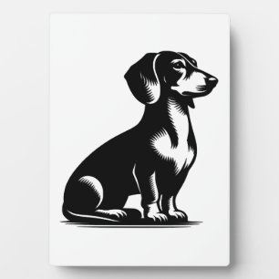 Klassieke jachthond vintage tekening van een dachs fotoplaat