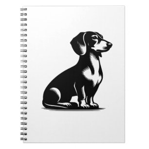 Klassieke jachthond Vintage tekening van een Dachs Notitieboek