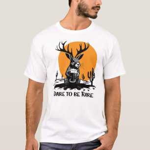 Klassieke Jack-a-Lope Durf Zeldzaam Essentieel Te  T-shirt