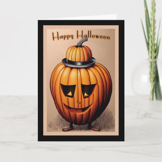 Klassieke Jack-O-Lantern Feestdagen Kaart (Voorkant)